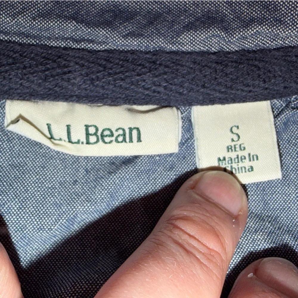 Men's L.L. Bean size‎ small Teal Quarter-Zip Sweatshirt, pullover, sweater